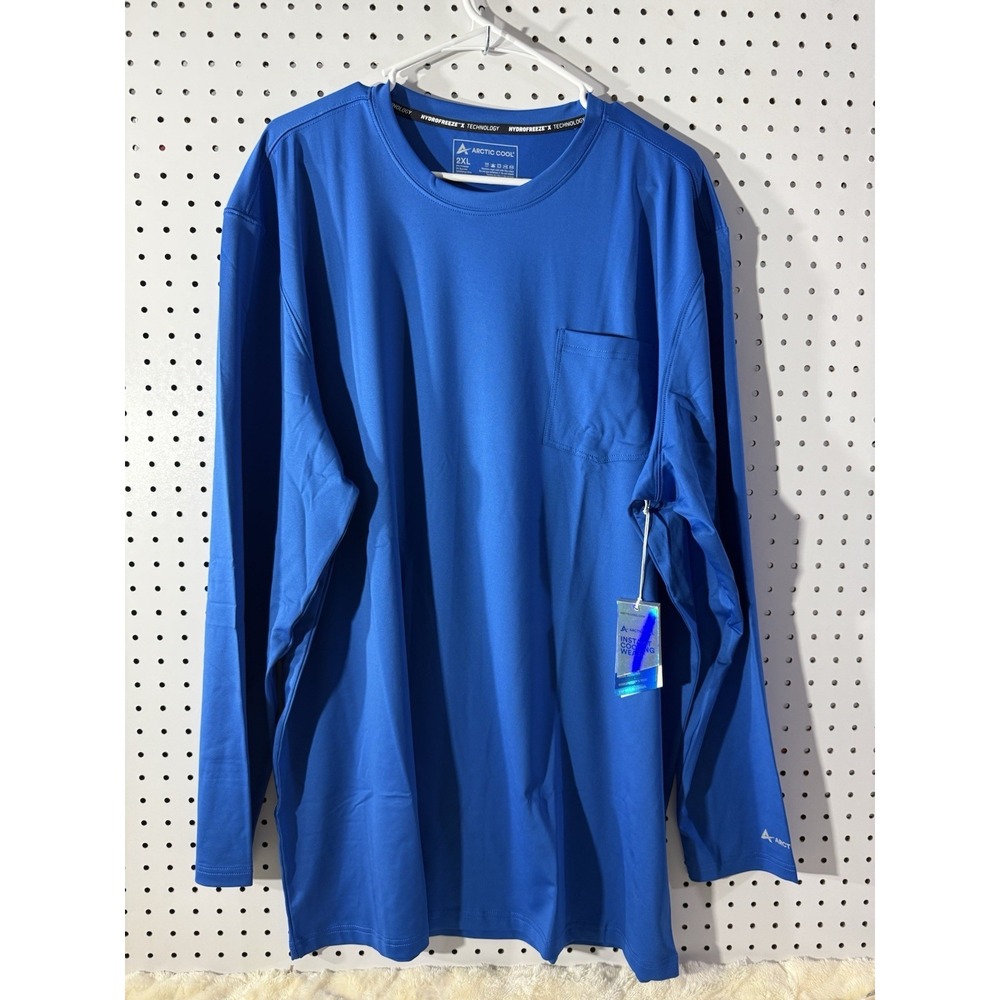 Arctic Cool HydroFreeze X Cooling Shirt Men's 2XL Blue Long Sleeve NWT